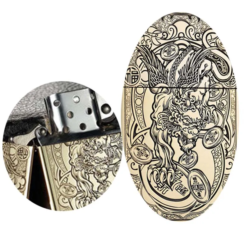 

lighter windproof creative five-sided engraving retro brave troops personality men's lighters birthday boyfriend