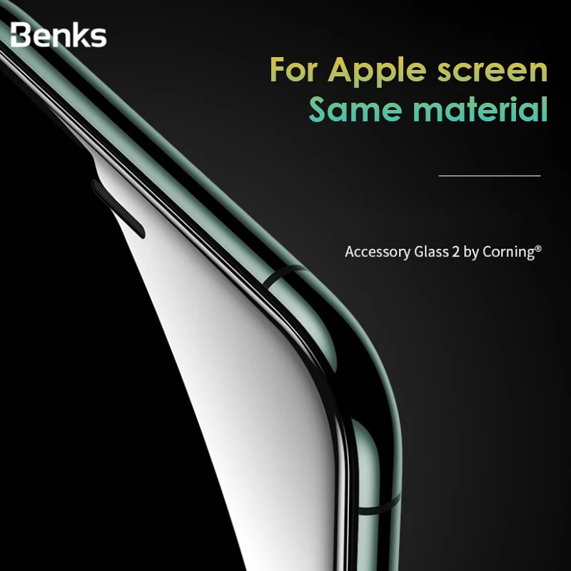 

Benks Corning Glass XPRO 3D Full Cover Screen Protector Glass 0.33mm HD For iPhone 11 Pro MAX XR X XS 9H Hardness Tempered Film