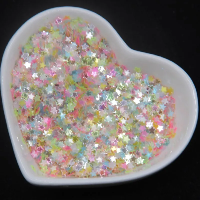 Прозрачные блестящие 3 мм микс звезды свободные пайетки для