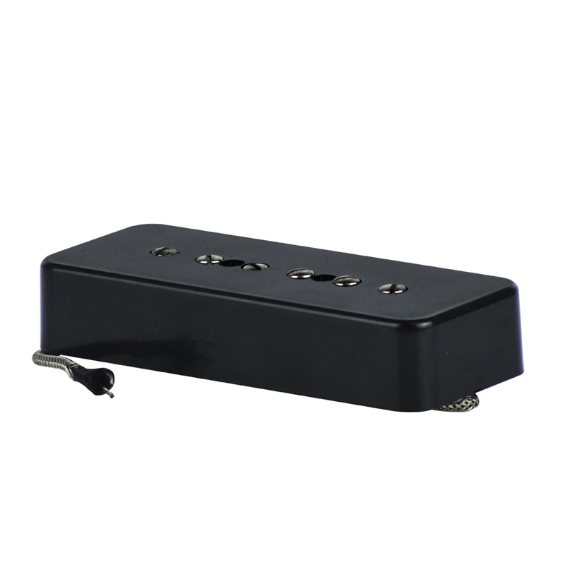 Set of Neck Bridge Soap Bar P90 Pickup Alnico 5 Electric Guitar Single Coil Parts Black | Спорт и развлечения