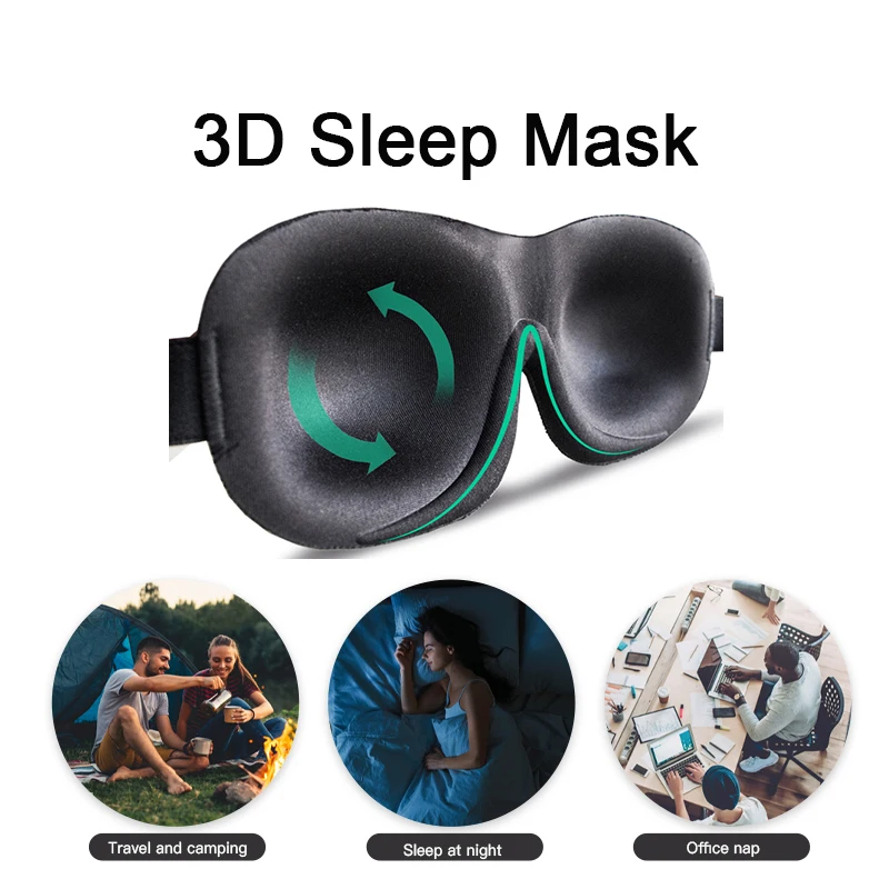 

3D Upgraded Sleep Mask Total Blackout Eyeshade Sleeping Aid For Travel Rest Blindfold Soft Sleeping Eye Mask Women Men Eyepatch