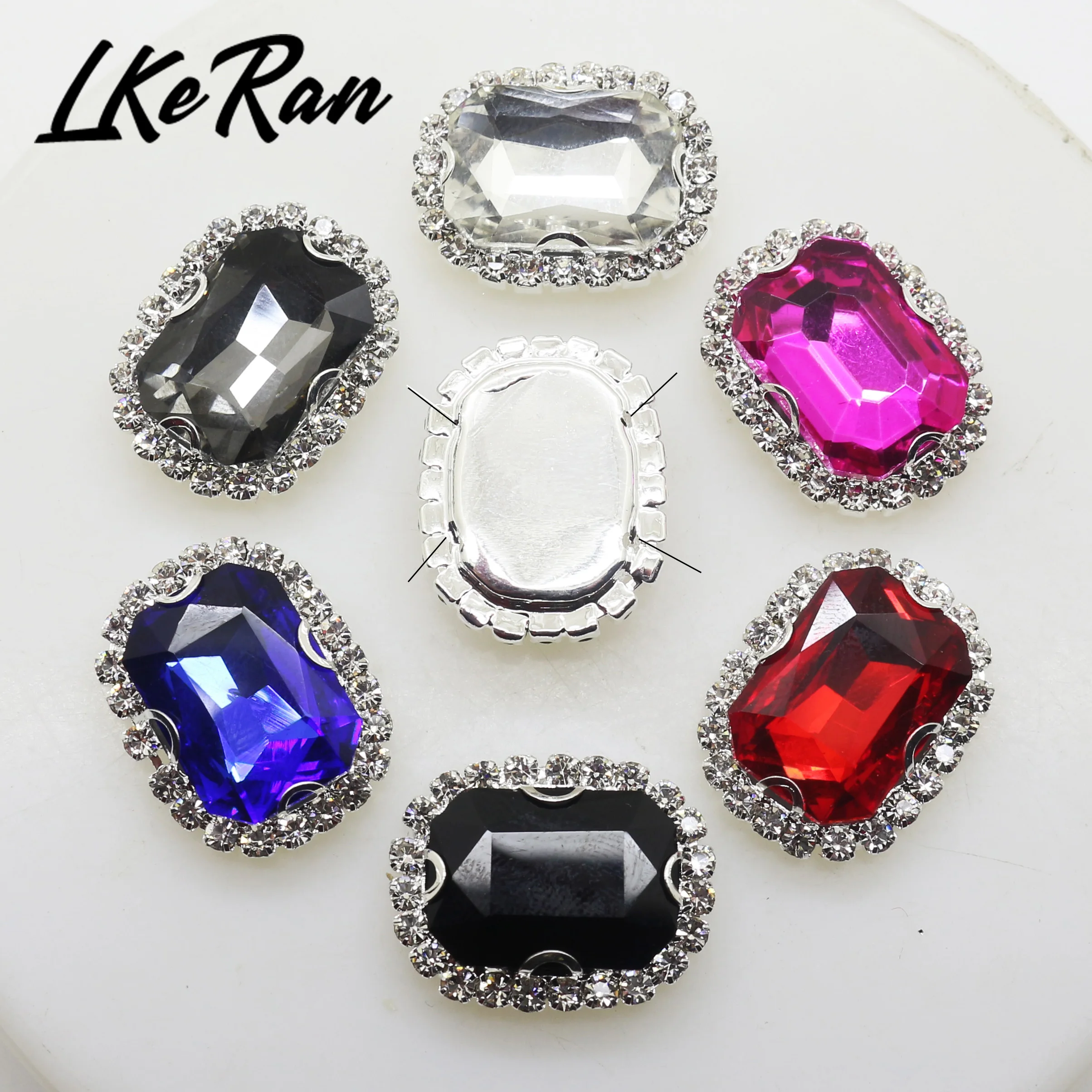 Заводской магазин новинка 20*19 мм акриловые прямоугольные стразы стеклянные