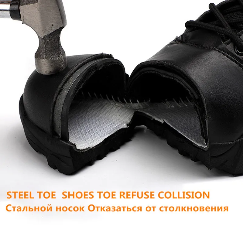 

New Work Security Steel Toe Men's Boots Anti-smashing Combat Ankle Boot Military Tactical Desert Boot Army Work Men's Shoes 47