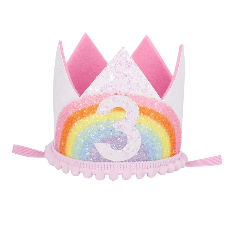 Шапка с блестками для девочек головной убор розового и золотого вечерние