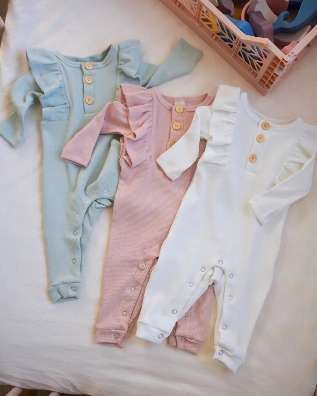 

Комбинезон для девочек 0-18 месяцев, однотонный ромпер с длинным рукавом, одежда, 2 шт.