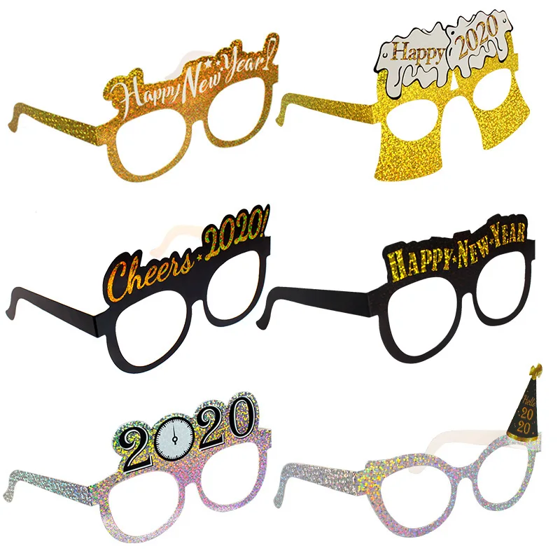 6pcs glasses 40 дюймов счастливый год золотые фольгированные шары рождественские украшения для дома рождественские украшения Navidad Рождественский подарок - Цвет: 6pcs glasses