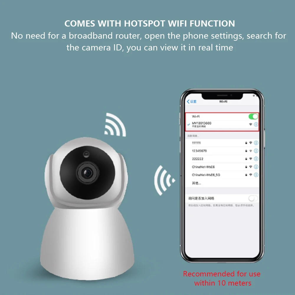 1080P HD беспроводная WiFi PTZ IP камера двухсторонняя аудио 360 градусов панорамная мини
