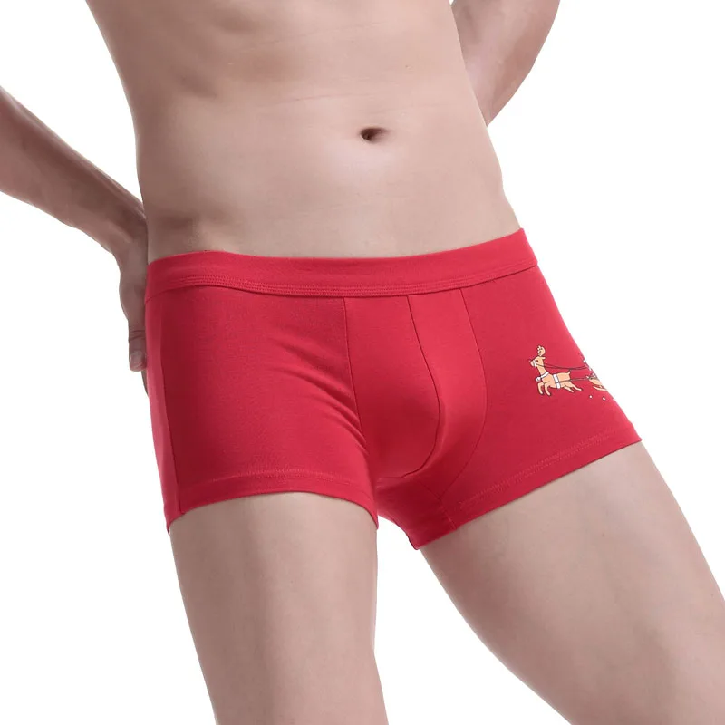 Мужские хлопковые трусы боксеры сексуальные мужские комфортные трусики из