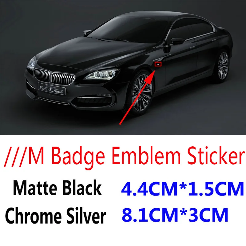 

Car 3D Metal M Sport Logo Stickers and Decals For BMW M Series X3 X4 M3 M5 E46 E90 E60 Car Rear Trunk Body Emblem Badge Stickers