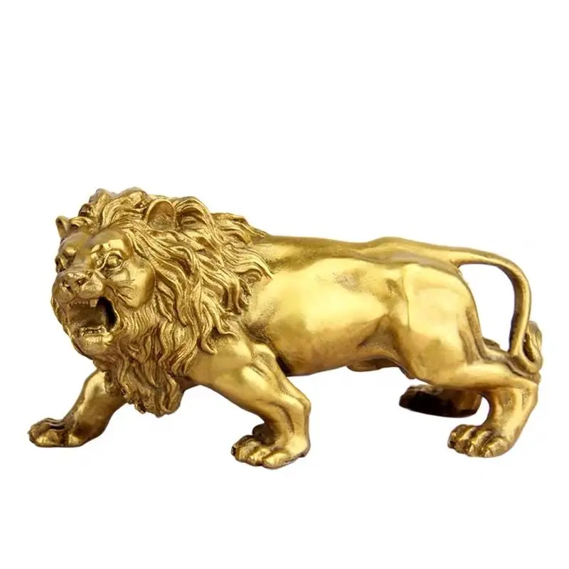 

FREE SHIPPING LATEST WESTERN COPPER LION BRONZE LIONS CRAFTS FAMILY DECORATION SCULPTURE FURNISHING ARTICLES