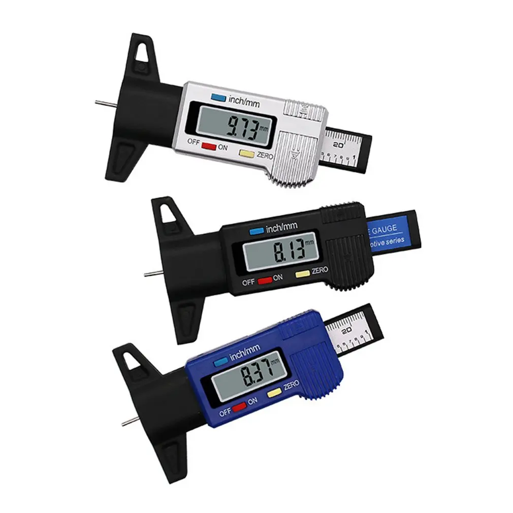 Digital Car Tire Tread Depth Tester 0-25mm Tyre Gauge Meter Measurer Tool Caliper LCD Display Measurement | Безопасность и защита