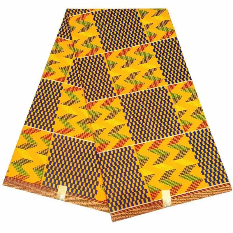 100% полиэстер ткань с африканскими восковыми принтами kente лидер продаж Нигерия