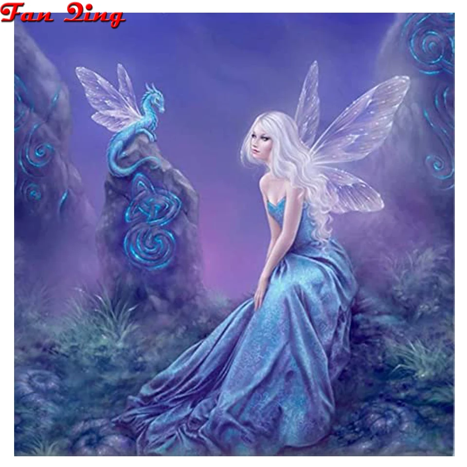 Алмазная картина фантазия Эльф Девушка Вышивка крестом вышивка 5d Сделай Сам