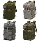 Штурмовый Рюкзак MOLLE 40 л, тактический армейский ранец в стиле милитари, водонепроницаемая уличная сумка с мягкой спинкой 3P