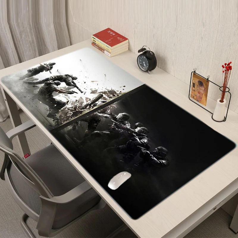 

Коврик для мыши Rainbow Six Siege, милый игровой коврик для мыши, аксессуары для геймеров, большие настольные коврики, коврики в стиле аниме