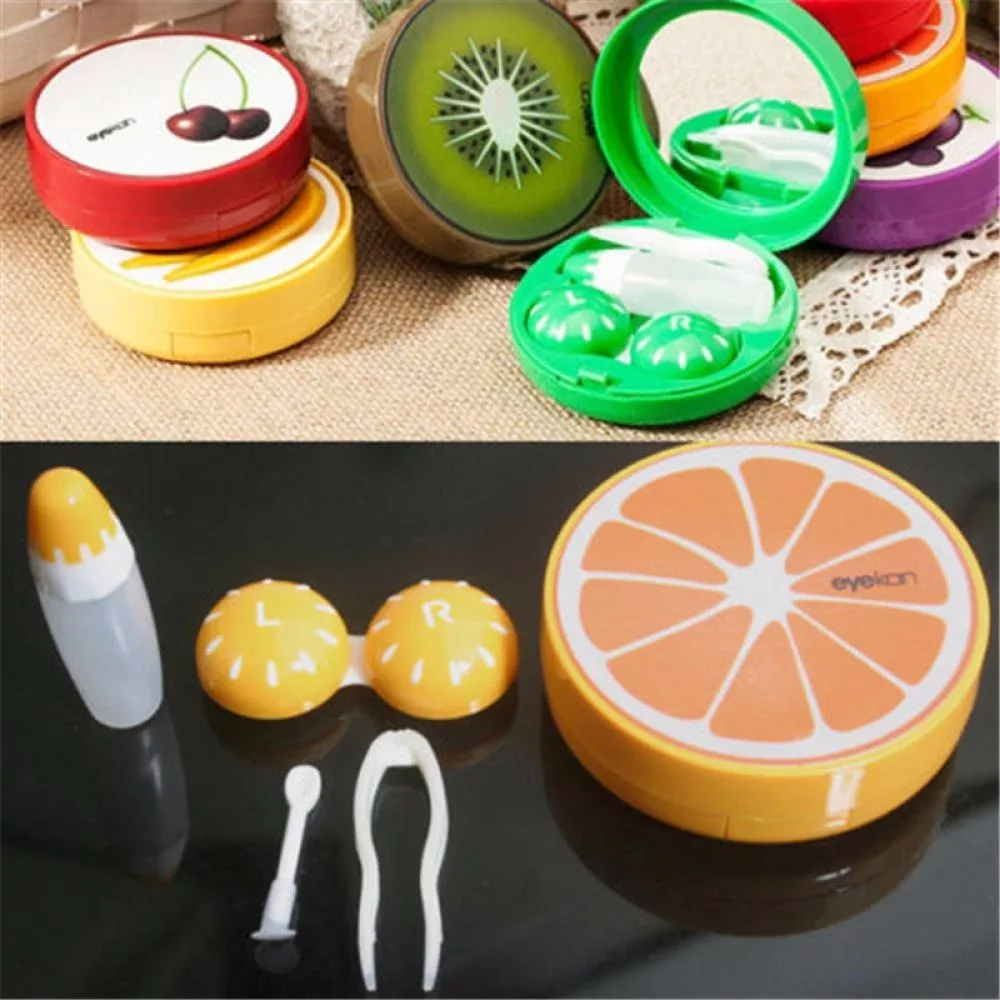 1 шт. путешествия Карманный фрукты Стиль Замочите хранения контактные линзы