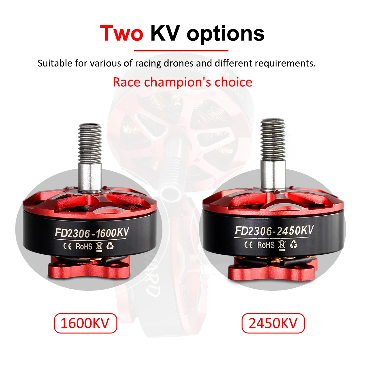 Бесколлекторный двигатель HGLRC FD2306 2450KV 4S 1600KV 6S для радиоуправляемых FPV гонок Freestyle 5