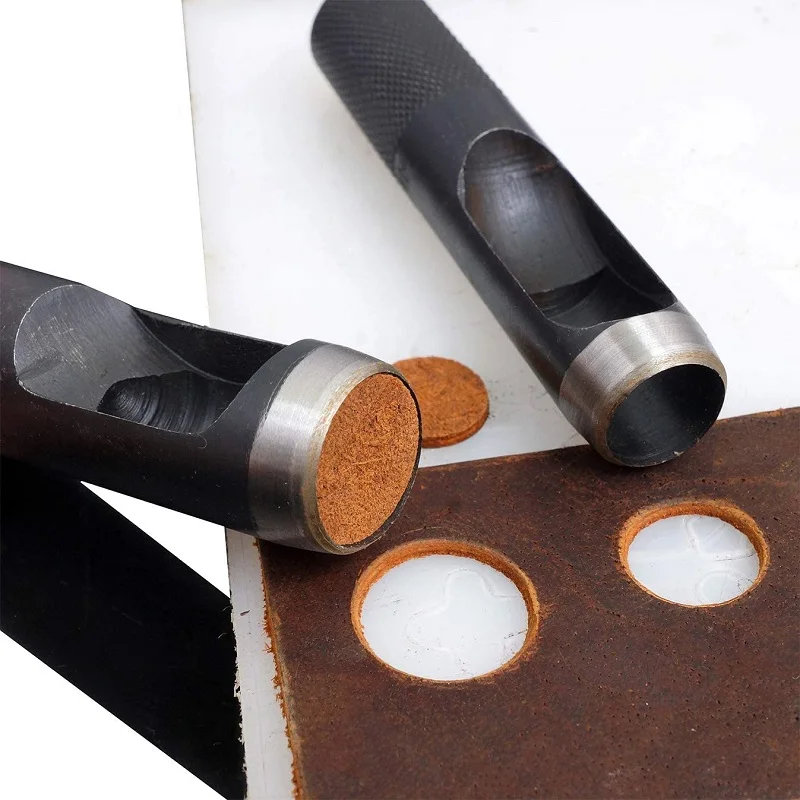 Дырокол для кожи-Круглый стальной ремесло инструмент резки ремешков часов кожи