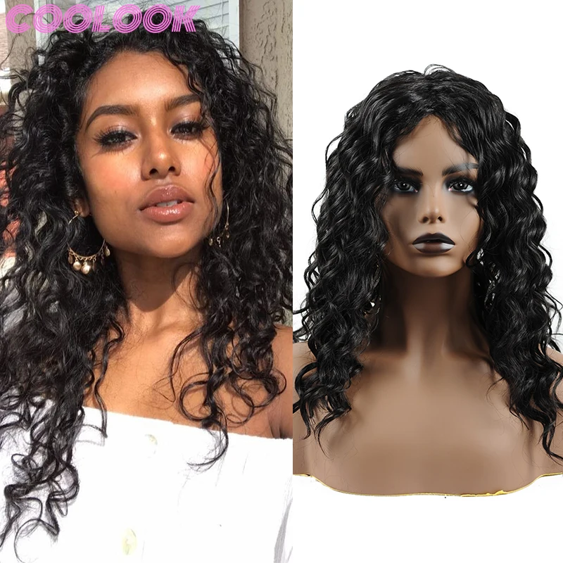 

Loose Body Wave Wigs for Women 14 Inch Short Curly Bob Wig Synthetic Natural Black Wavy Wig African American False Hair Parrucca