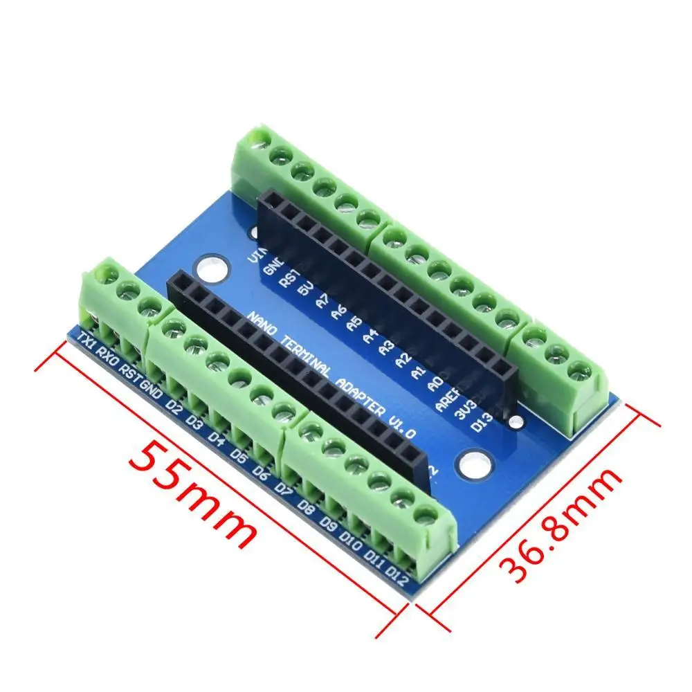 TZT Mini USB с контроллером загрузчика Nano 3,0 совместимый для arduino CH340 USB драйвер 16 МГц NANO V3.0 Atmega328 - Цвет: Expansion board