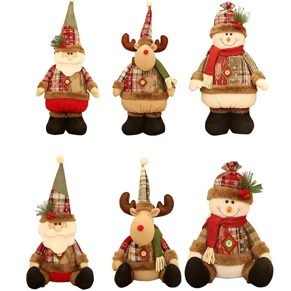 Big Size Christmas Dolls Santa Claus Snowman Elk Toys Xmas Figurines Gift For Kid Red Tree Ornament Home Decor | Дом и сад