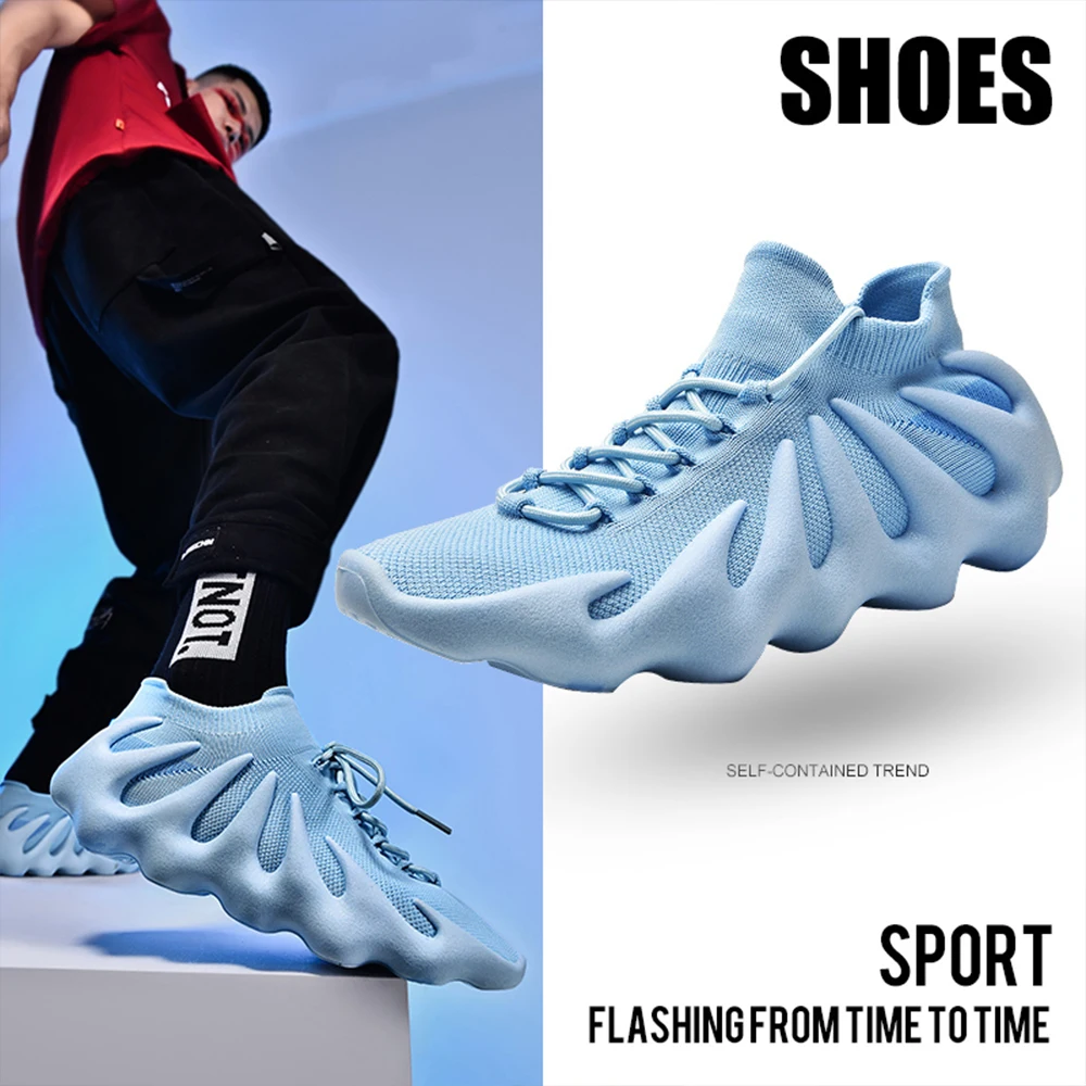 Высококачественная Мужская спортивная и повседневная обувь уличная модная Kanye