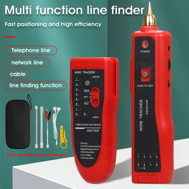 Free shipping RJ11 RJ45 Crimper Cat5 Cat6 LAN Network Cable Tester Telephone Wire Tracker Three colors available 1