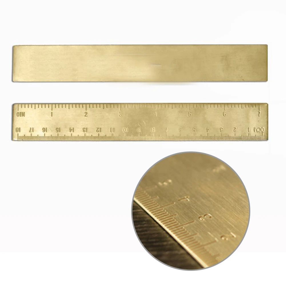 Camping Brass Vintage Accurate Hiking Portable Measuring Tool Travel Outdoor Inch Scale Bookmarks Durable Mini Ruler | Спорт и