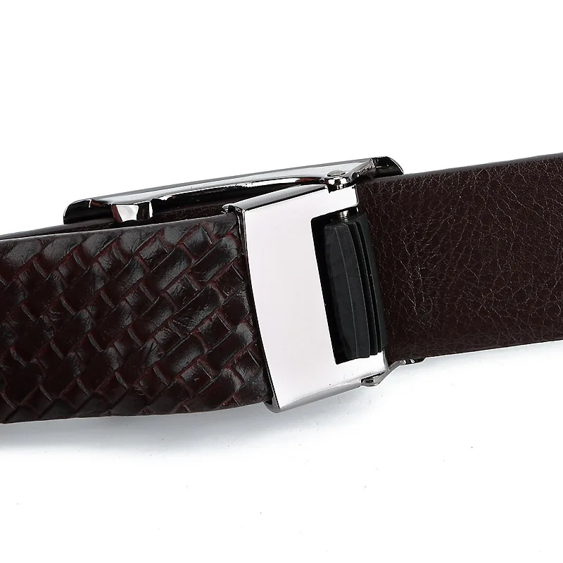 (Ta weo) мужские плетеные кожаные ремни без ремня с автоматической пряжкой|Мужские