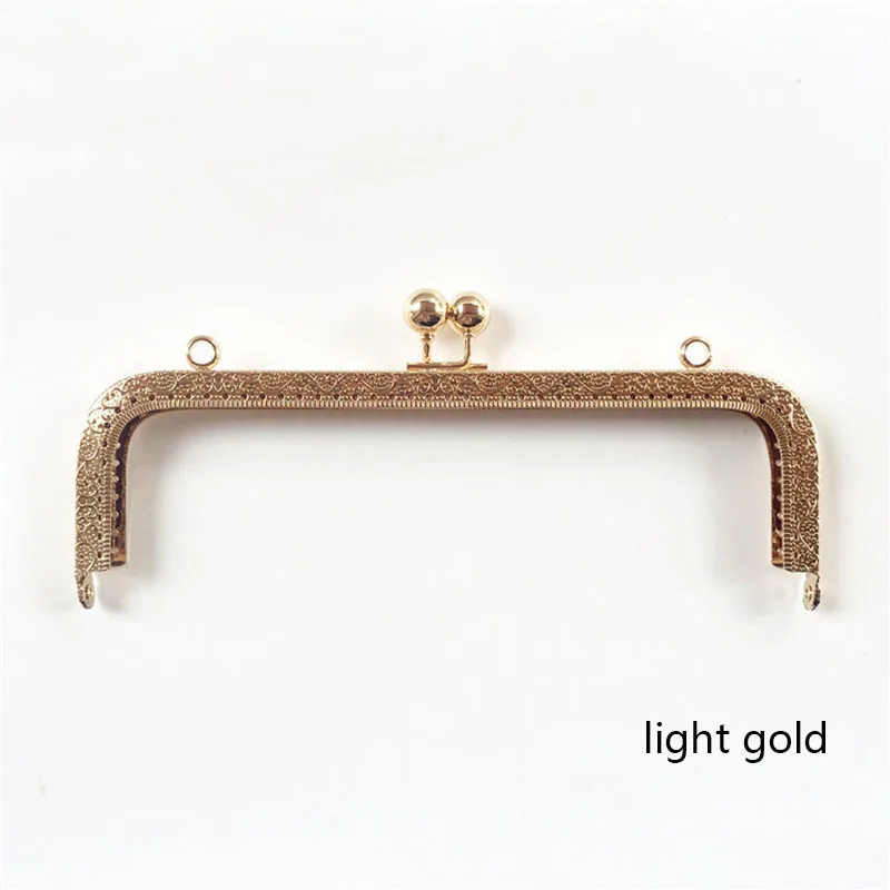 10Pcs 20cm Square Metal Purse Frame Handle for Clutch Bag Handbag Accessories 8inch Kiss Clasp Lock Antique Bronze Brass Silver