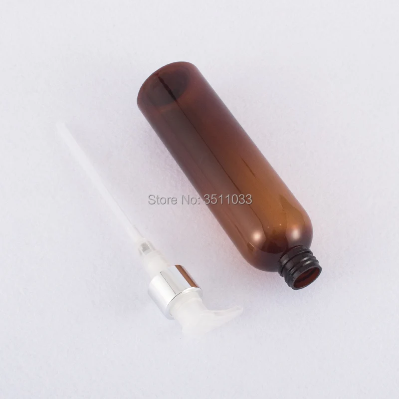 Янтарная пластиковая бутылка для косметического эмульсионного лосьона объемом