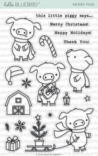 

2021 Веселые свинки штамп и штампы 107*109 мм Сделай Сам Скрапбукинг Фотоальбом декоративное тиснение бумажная карта ремесло форма