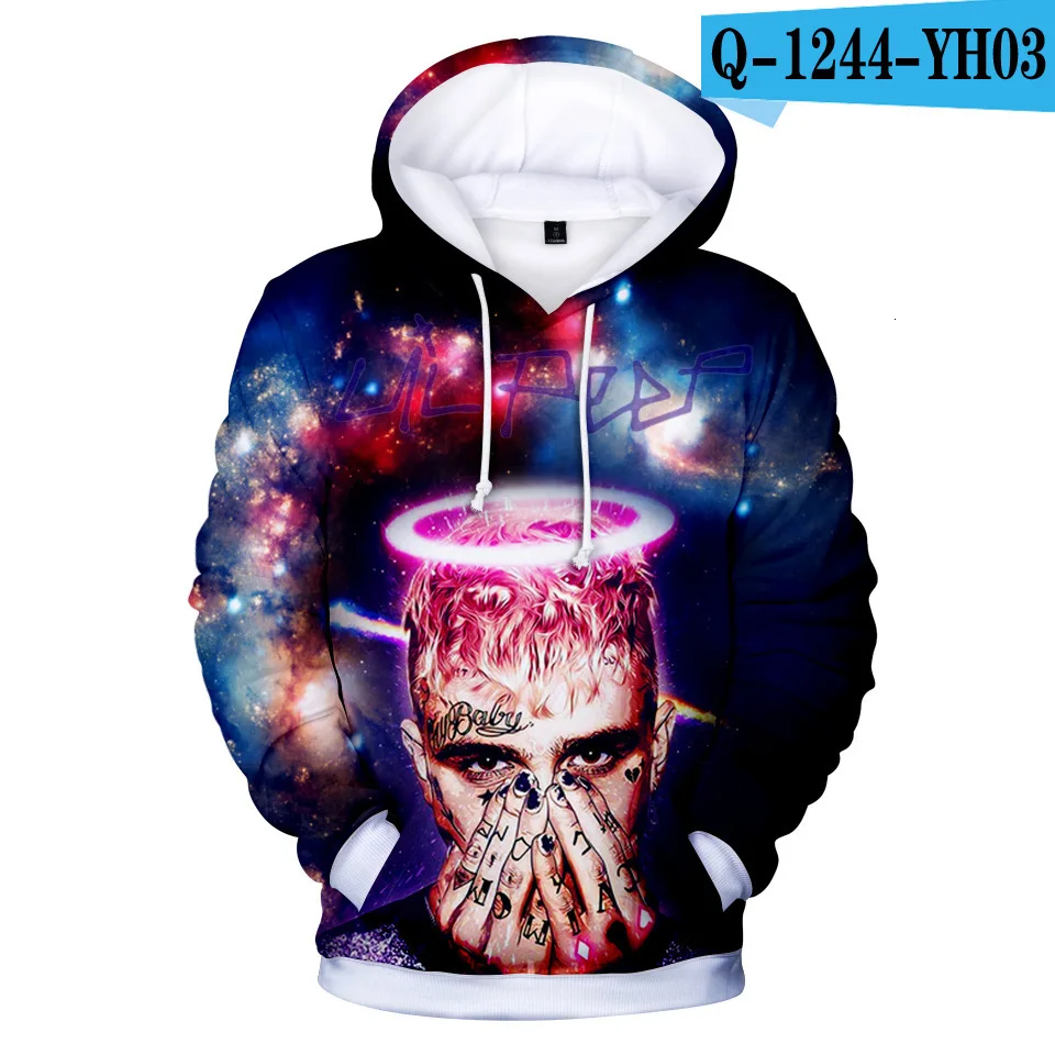 Рэпер Lil открытым размера плюс толстовка толстовки для мужчин и женщин уличная