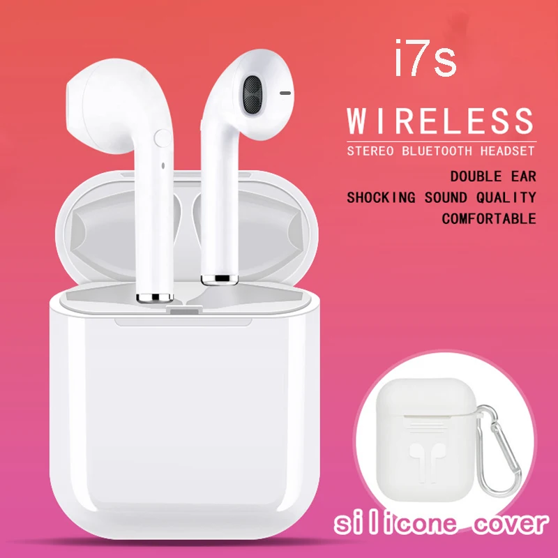 I7s Tws беспроводные наушники Bluetooth вкладыши гарнитура с зарядным устройством для