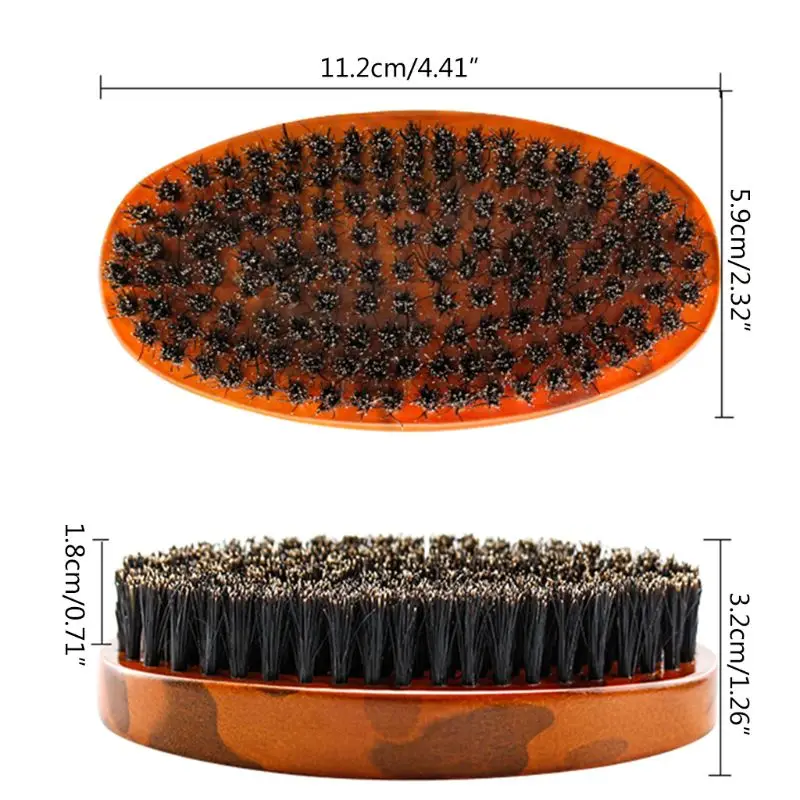 Щетка с деревянной ручкой для макияжа и бороды щетка усов мужчин из натурального