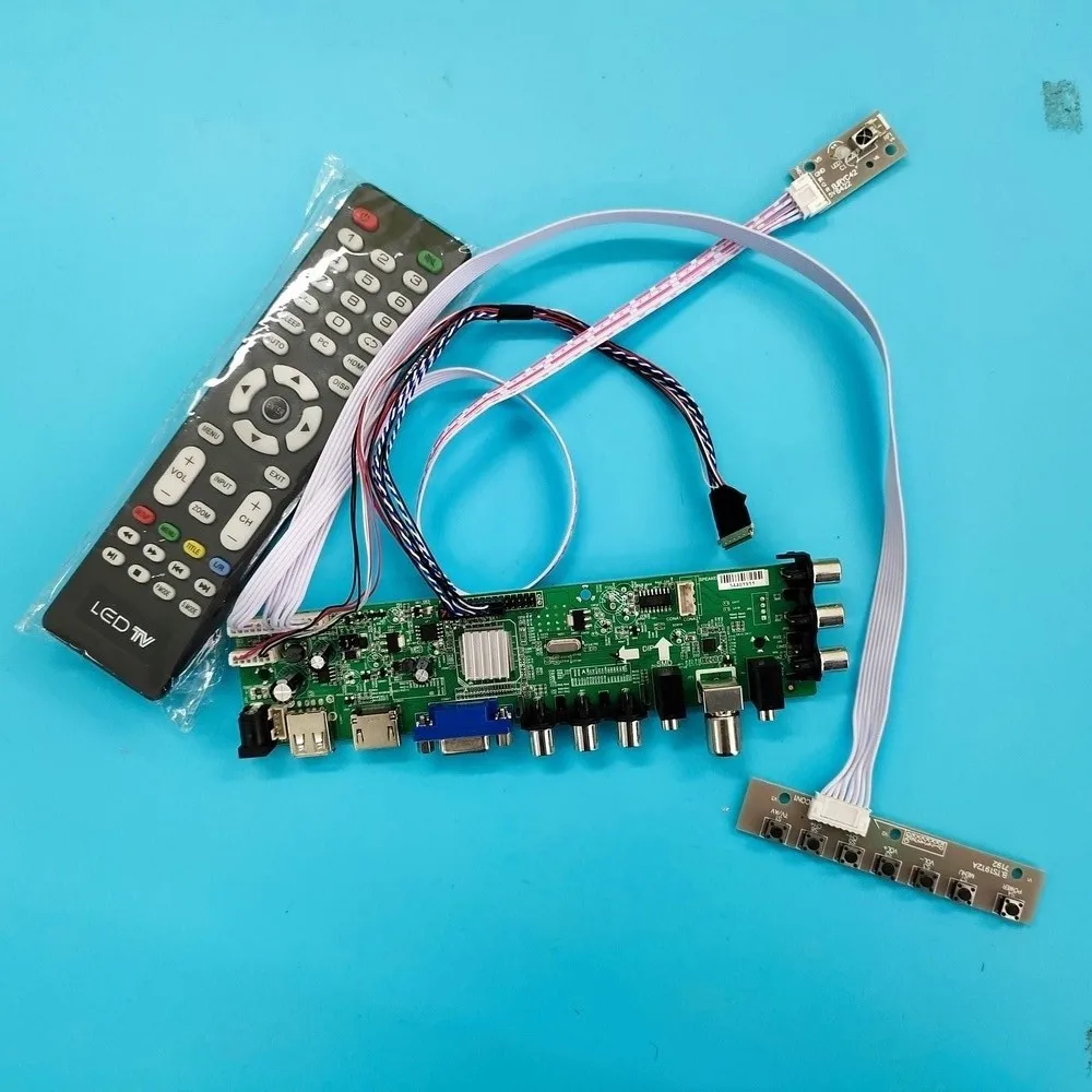 

Kit For B156HW01 V4/B156HW01 V5 VGA LED HDMI 1920X1080 40pin TV LVDS USB AV Signal remote DVB-T2 controller board digital WLED