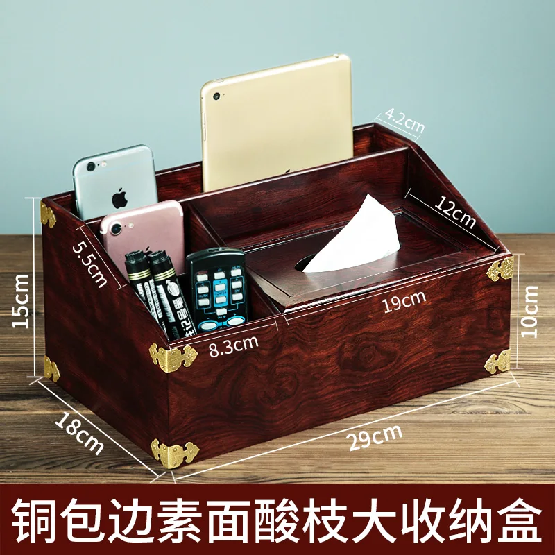

Storage Box Paper box Living Room Creative Multifunctional Box Solid Wood Paper Towel Box Boite Mouchoir Decorative Boxes EI50TB