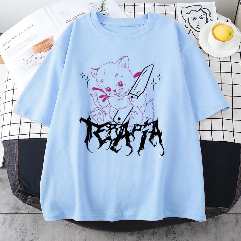 Футболка женская в японском стиле милая винтажная уличная одежда Харадзюку