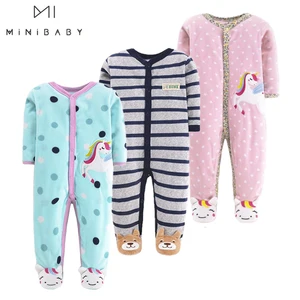 Orangemom2022 Комбинезоны для девочки, для малыша супер мягкие пижамы для детей Одежда для маленьких девочек на возраст от 6 месяцев до 24 месяцев; roupas infantis menina флисовый Детский комбинезон