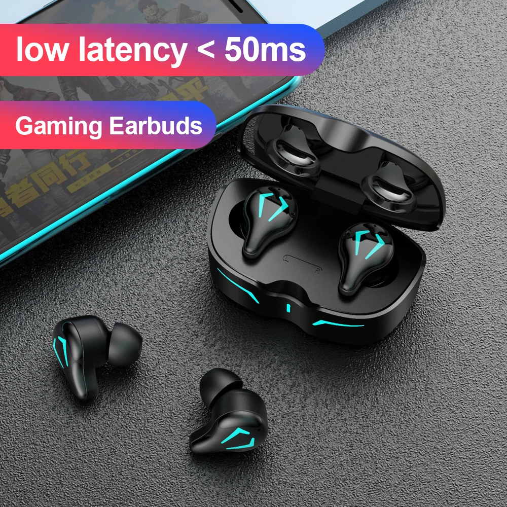 

KINGSTAR Gaming Earbuds Low Latency TWS Wireless Bluetooth Earphones Touch HD Stereo Gamer Headset With Charging Box for Phone