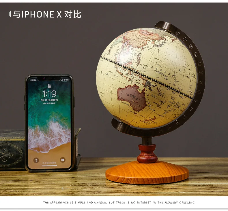 Винтажный Настольный шар деревянная креативная резьба искусство европейская