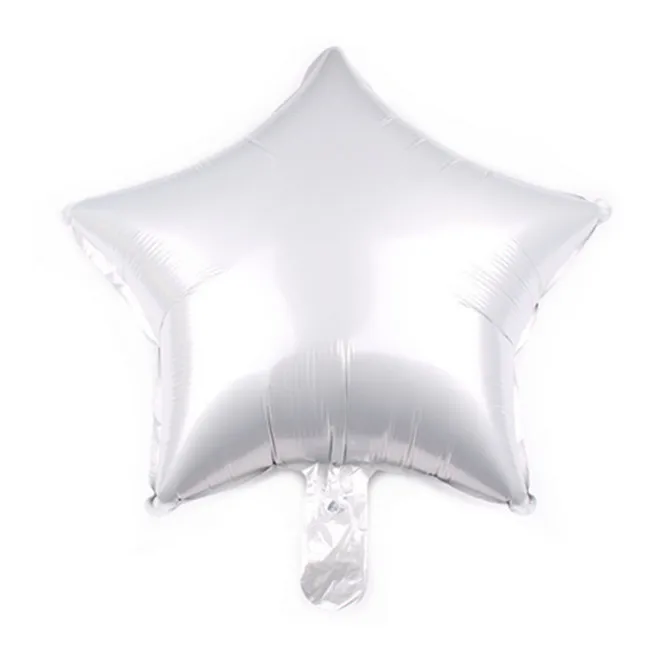 silver star 10 шт. 18 дюймов металлический шар с сердечками из фольги 12 дюймов мульти латексный гелиевый металлический шар на день рождения Свадебные украшения - Цвет: silver star