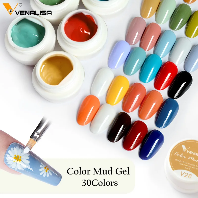 Гель-лак для ногтей VENALISA 5g плотный ГЕЛЕВЫЙ грязевой УФ-гель удаляемый