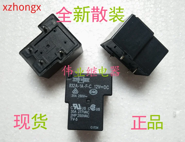 832A-1A-F-C 12Vdc Relè 4 Pin