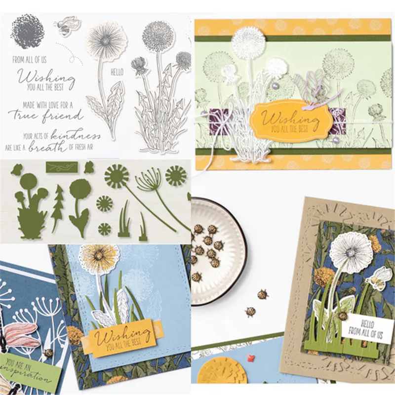 

Garden Wish Metal Cutting Dies and Stamps DIY Scrapbooking Album Paper Cards Decorative Crafts Embossing Die Cuts New 2021