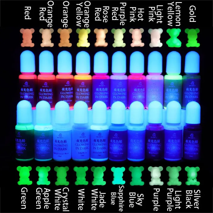 10-color Luminous Color Set DIY Silicone Mold Coloring Pigment Tool CX17