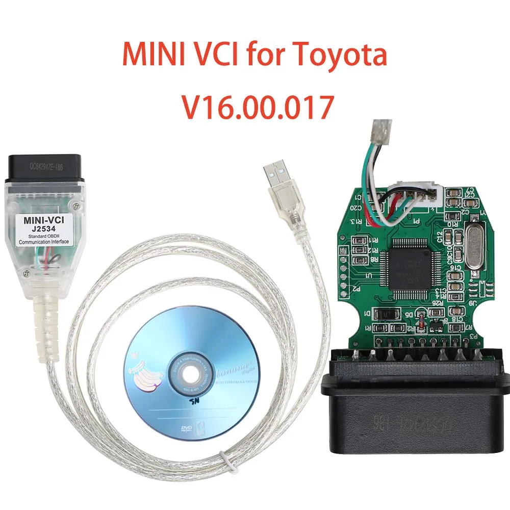 

Новейший мини VCI J2534 для TOYOTA V16.00.017 один кабель автомобильный диагностический кабель Поддержка Toyota TIS OEM диагностическое программное обеспеч...