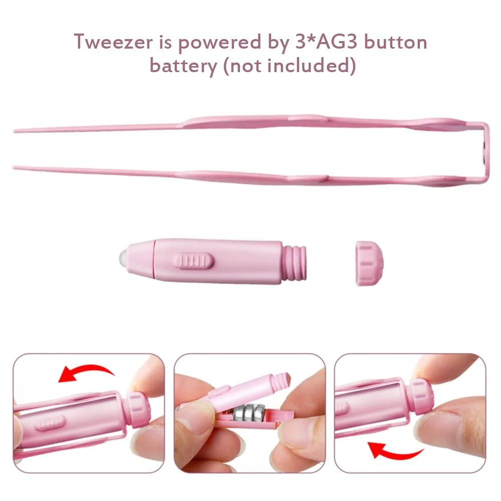 

2 pcs/Set Ear Wax Cleaner LED Flashlight Earpick Curette Ear Wax Remover Luminous Ear Light Spoon Cleaning Ear Care Tool