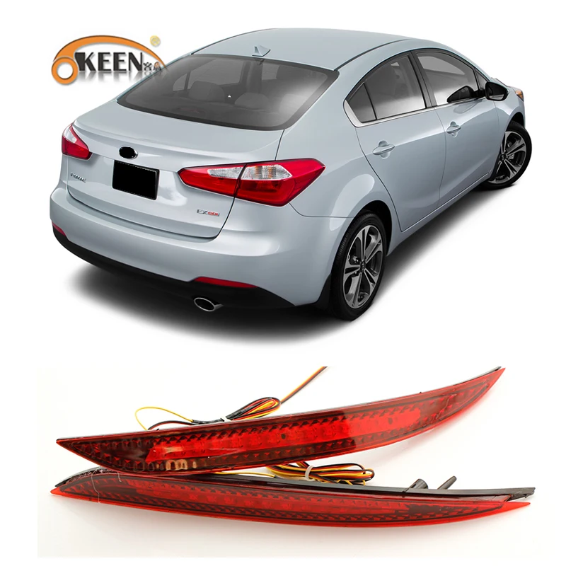 2 шт. для Kia K3 Cerato 2015 2016 светодиодный задний бампер отражатель светильник