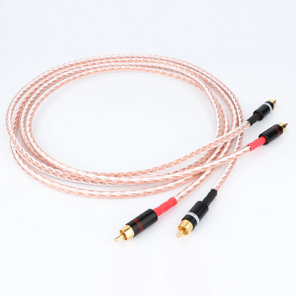 

Pair Hi-End 4TC OCC Silver Plated Audio RCA to RCA Cable Interconnect Cord Hifi Extension Cable RCA Male to Male Cable